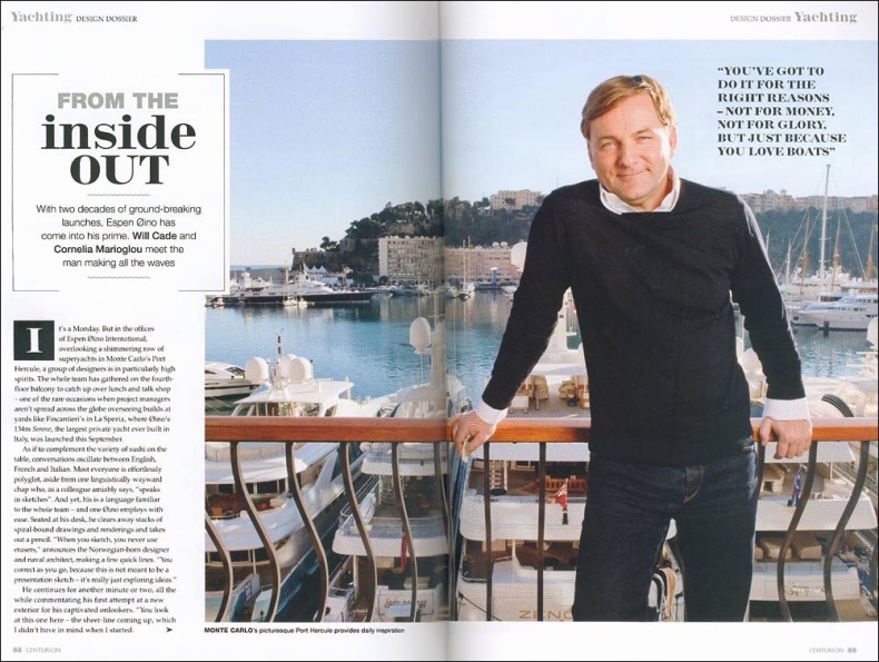 Centurion Magazine article on Espen Oeino featuring his portrait