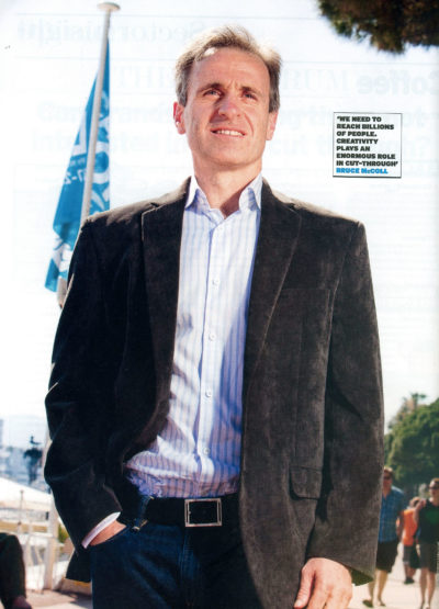Inside page of Marketing Magazine (UK, 18th July 2012) featuring cover photograph of Bruce McColl on the Cannes Croisette