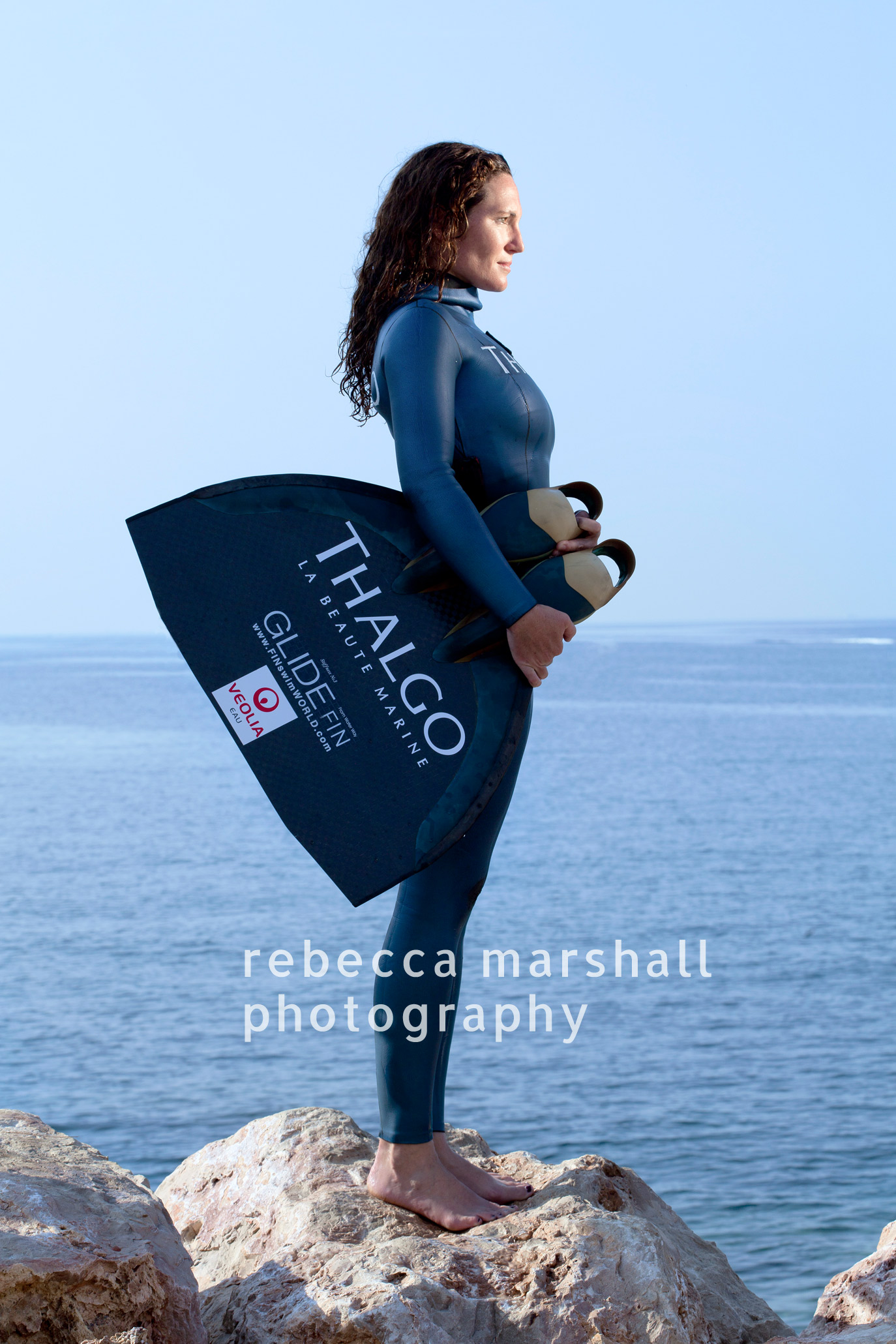 Portrait of Aurore Asso, French freediving champion