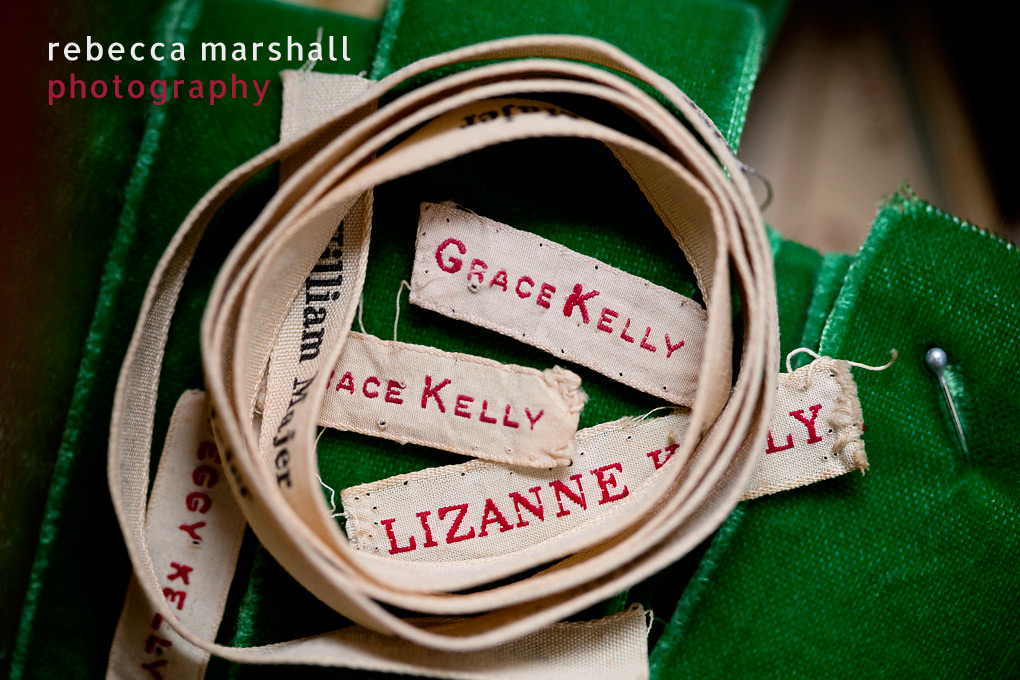Name tags that had been sewn into Princess Grace's childhood school uniformhool