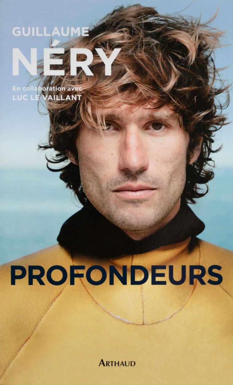 Book cover showing portrait of man in wetsuit