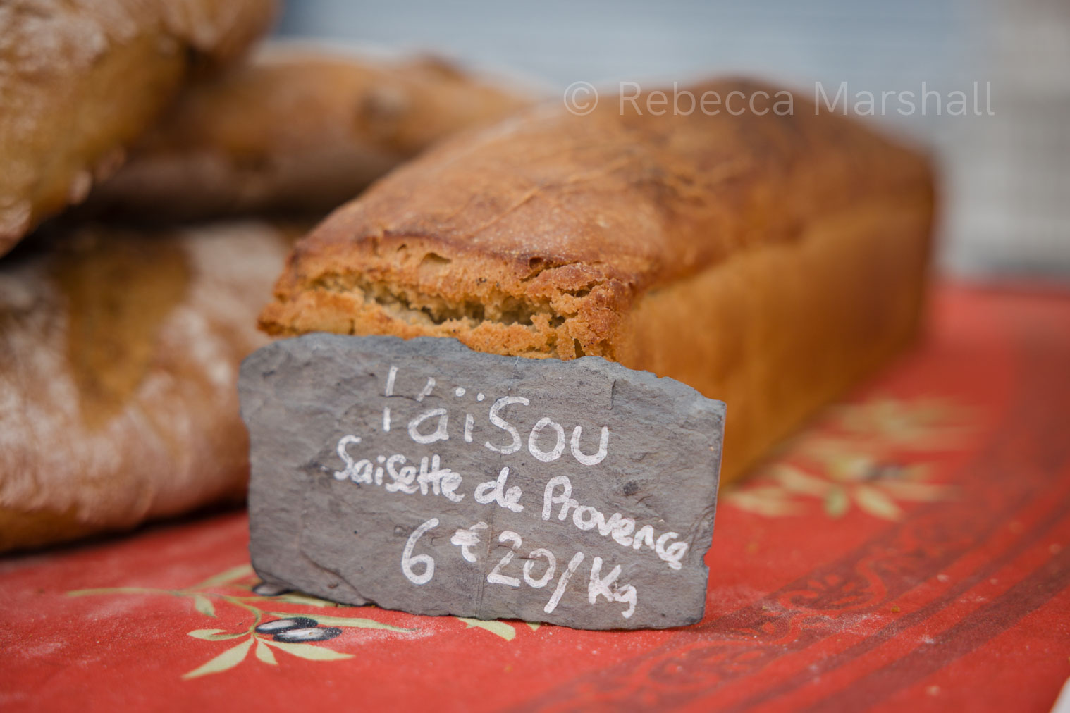 Provencal Loaf Close-up photograph of a loaf of bread, made from flour from an old Provencal variety of wheat, grown by the baker