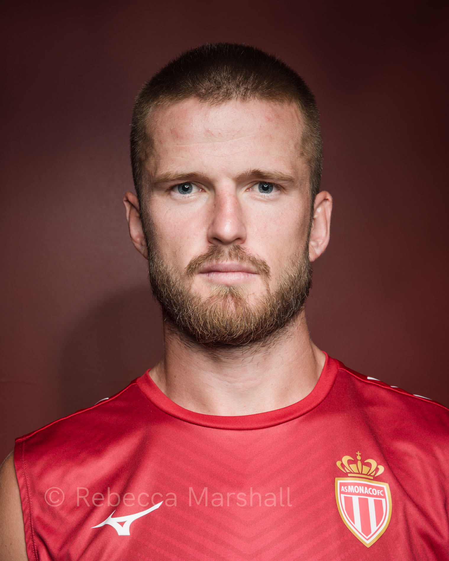 Eric Dier Photographic portrait of footballer Eric Dier wearing a red AS Monaco shirt