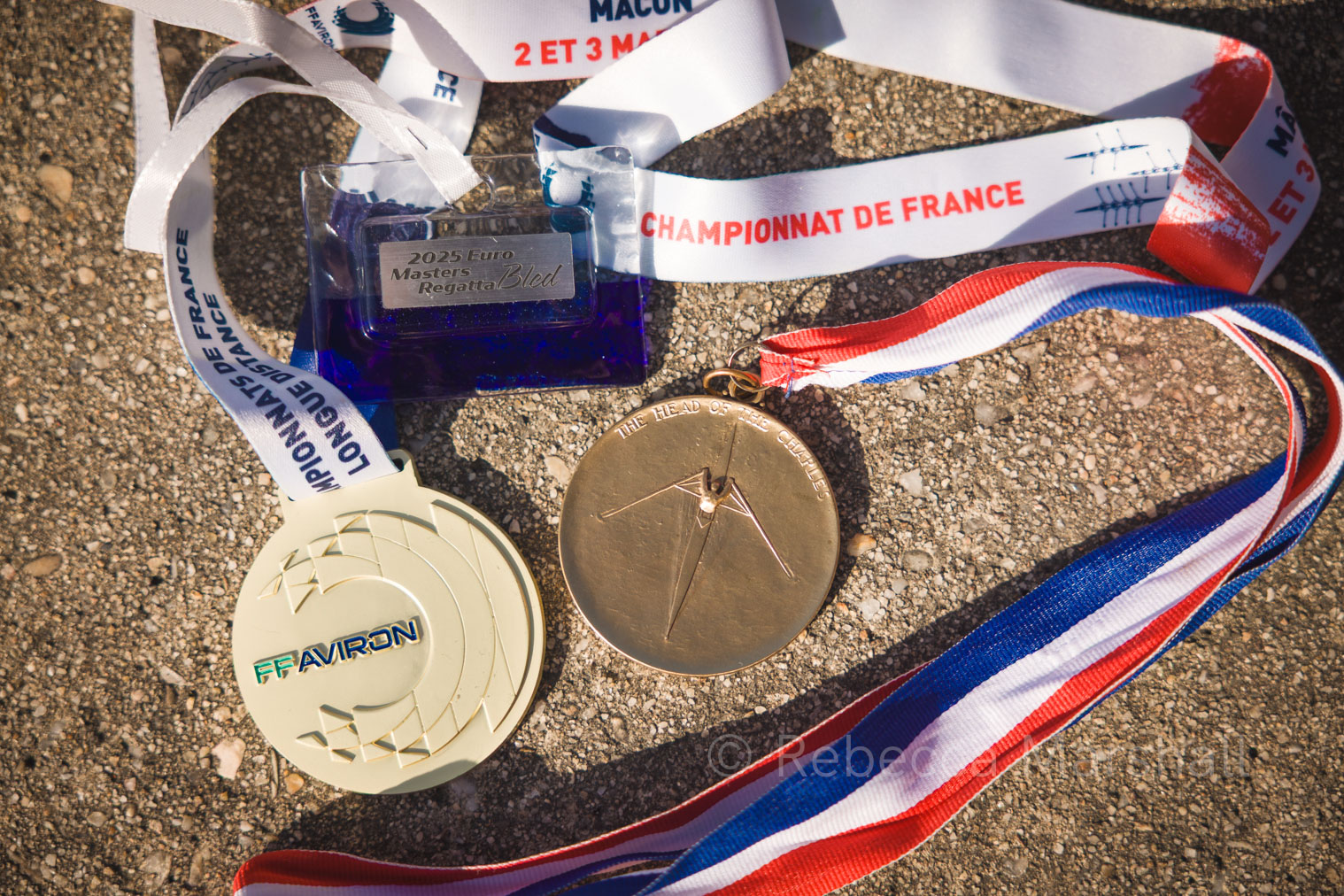 Medals Photograph of several rowing championship medals